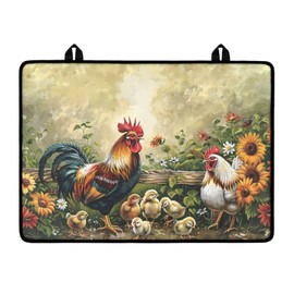 Yatixapu Stove Top Covers for Electric Stove, Chickens Heat-Resistant Silicone Glass Stove Top Cover Protector 20.96" x 29.18" Induction Cooktop Protector Range Ceramic Stove Top Covers Mat