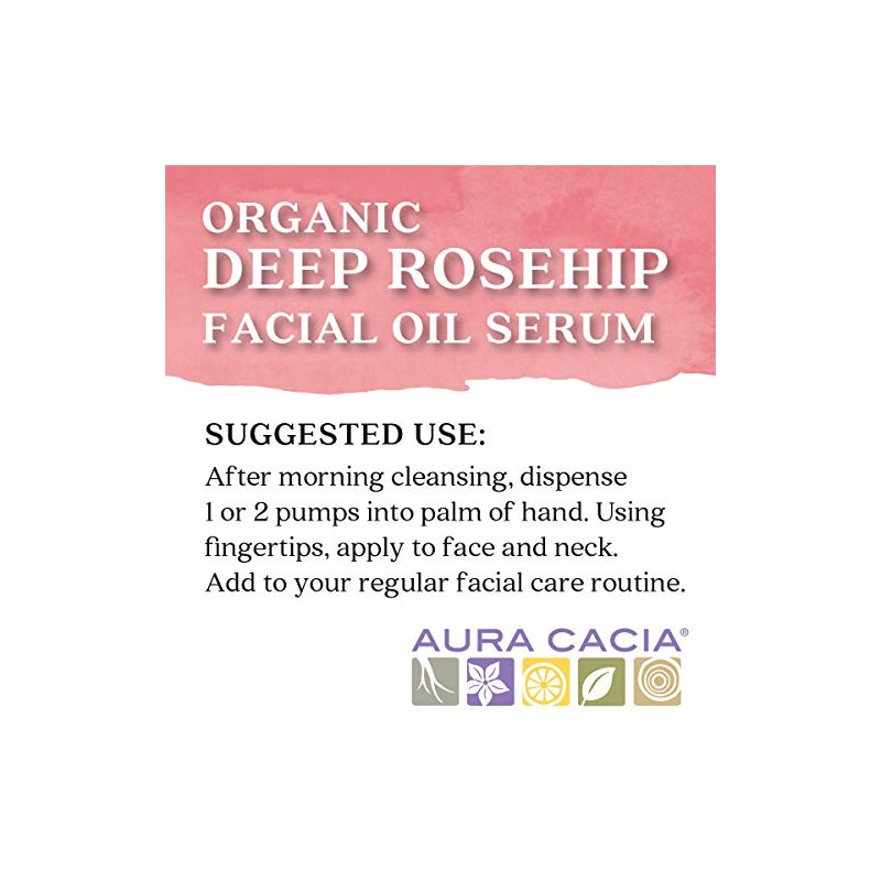 Aura Cacia Suero restaurador de rosa mosqueta orgánico, 1 fl