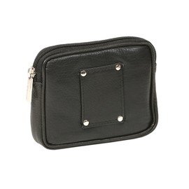 Belt bag Waist bag Bum Bag Travel pouch pack LEAS, Genuine Leather, black - ''LEAS Travel-Line''