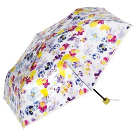 PLV001-029-002 Plastic Umbrella Folding Vinyl Umbrella Plastic, Mini, Purple, Ribs, 19.7 inches (50 cm), Women's, Fiberglass, Floral, Cute, Stylish, Women's, 2024