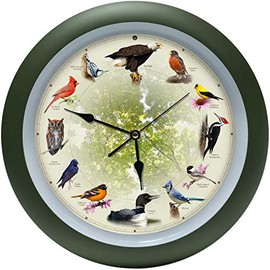Mark Feldstein & Associates Mark Feldstein Limited Edition 20th Anniversary Singing Bird Wall Clock, 13 Inch