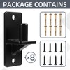 Wall Mount Gate Hinges, Black Farm Gate Hinge, 8 Pack