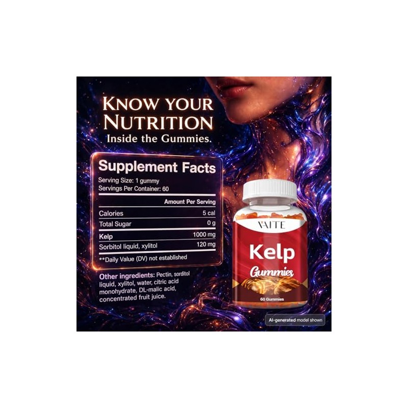 Vaite Suplemento de Algas Marinas 1000 Mg: F?rmula de Yodo