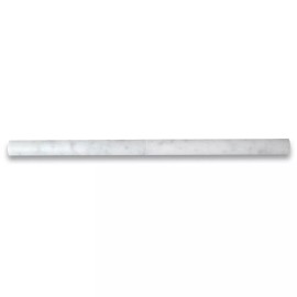 Stone Center Online C16H Carrara White Marble Round Cover Edge Pencil Liner Trim Molding Honed