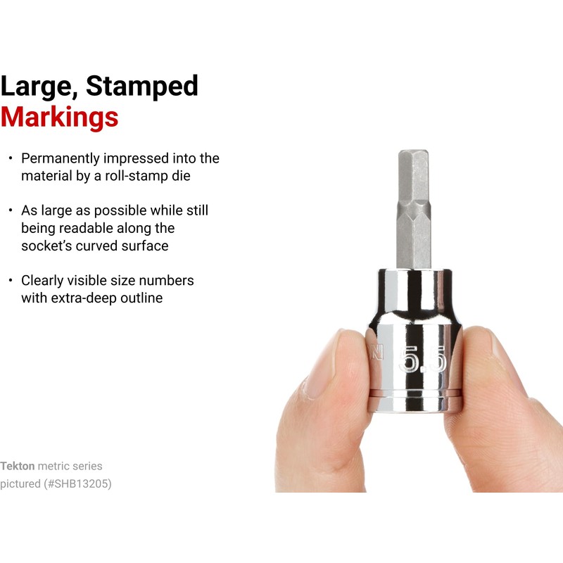 TEKTON 3/8 Inch Drive x 9 mm Hex Bit Socket
