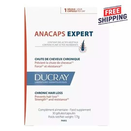 Ducray Anacaps Expert Chronic Hair Loss 30 Capsules 1 Month Supply Exp 01/2026