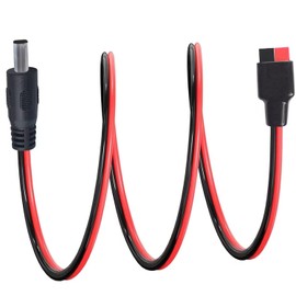 OUQYLG Solar Connector to DC Adapter Cable 14AWG DC 5.5x2.1mm Power Plug Extension Cable for Generator Backup Battery and Foldable Solar Panel,Compatible Anderson Port(1M/3Ft) (DC 5.5 * 2.1mm Male)