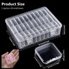 1 Pcs Bead Organizer Box,30 Pcs Clear Small Plastic Containers
