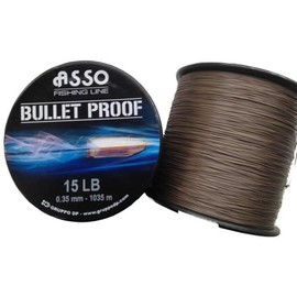 Asso BulletProof Fishing Line - Sea Fishing Mainline - Very Strong and Tough (15lb - 0.35mm)