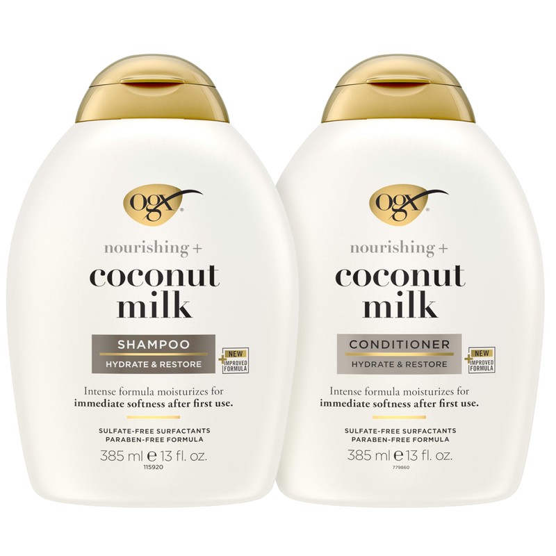 OGX Nourishing + Coconut Milk Sulfate Free Shampoo and Conditioner