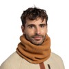 Buff Knitted & Fleece Neckwarmer Fashion Scarf, Copper, OneSize