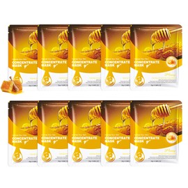 10PCS Plant Fruit Sheet Face Masks Set,Moisturizing Facial Sheet Masks,Hydrating Face Masks Sheet Masks Set,Non-greasy Overnight Face Sheet Masks Facemasks for Women and Men D