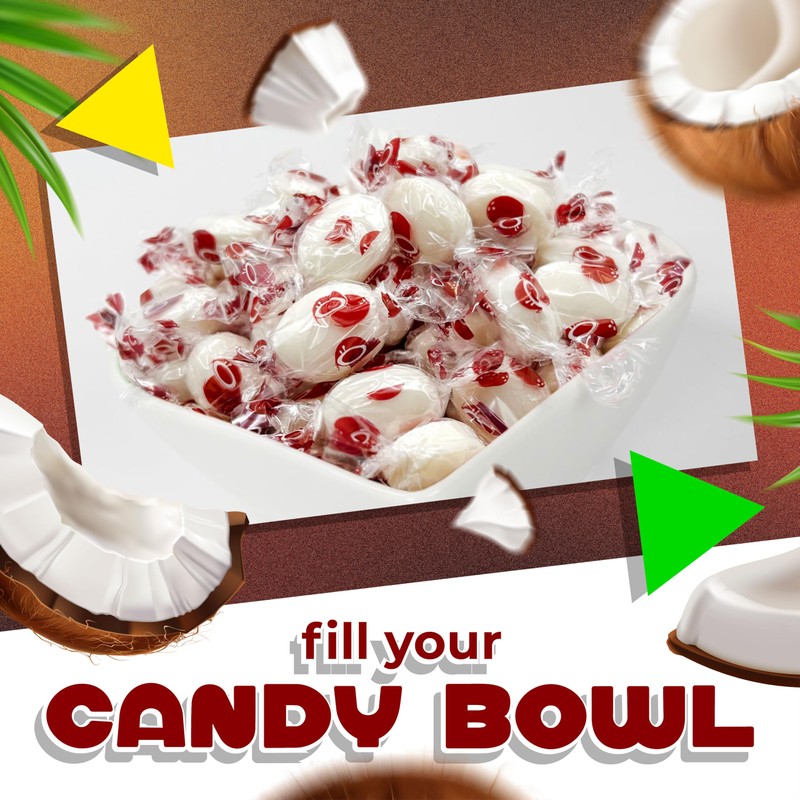 Coconut Filled Hard Candy | 1 Pound Bag - Approx.