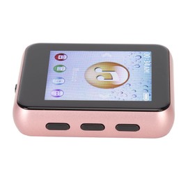 MP3 Player, 1.8in Touch Screen Built in FM Radio Portable Music Player HiFi Lossless 8G with Speaker for Travel (Rose Gold)