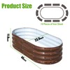 SnugNiture Galvanized Raised Garden Bed, 4x2x1ft Oval Metal Planter Box