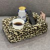Couch Cup Holder Pillow, Couch Drinks Remotes Holder for Center