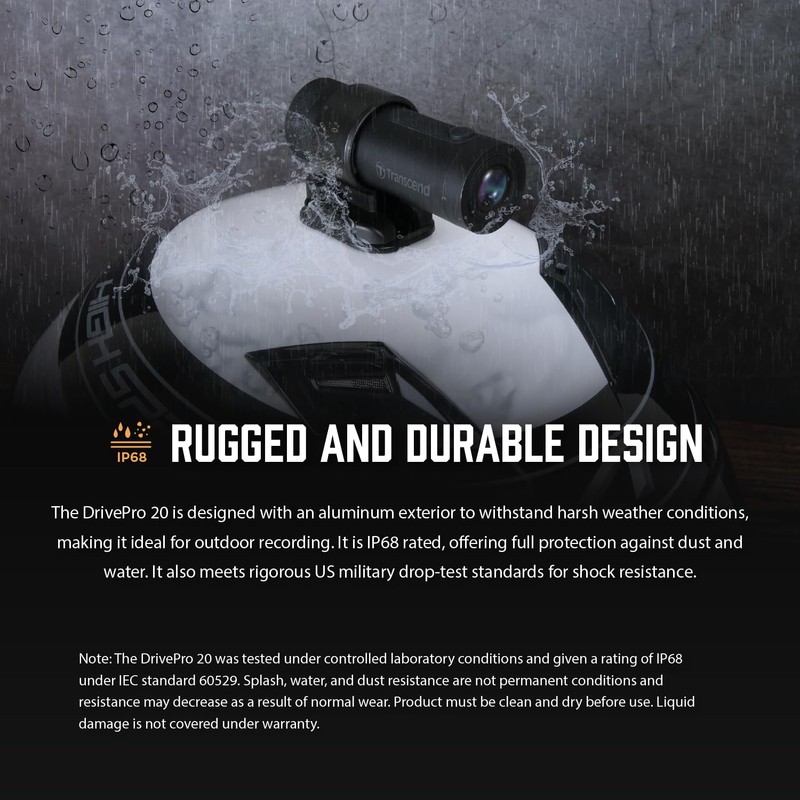 Transcend DrivePro 20 Dash Cam - Black