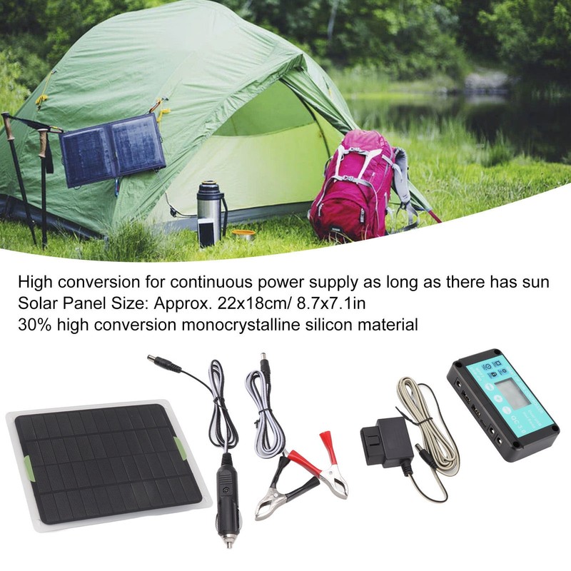 5W Monocrystalline Silicon Solar Panel 18V 50A MPPT Charge Controller