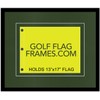 20x24 Black Golf Flag Frame, Moulding blk-004 Shadowbox, Green Mats
