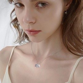 VENACOLY Urn Necklace for Ashes Wings, Infinity, Phoenix, Sunflowers, Cylinder, Circle of Life, Turtle Urn Necklace, 925 Sterling Silver Pendant Necklace, Cremation Gift for Women, Sterling Silver,