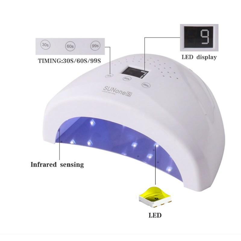 48W Intelligent LED UV Gel Lamp Curing Machine Nail Polish