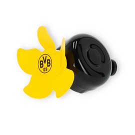 BVB Windmill Bicycle Bell Metal / Plastic 70 x 40 x 60 mm Black / Yellow