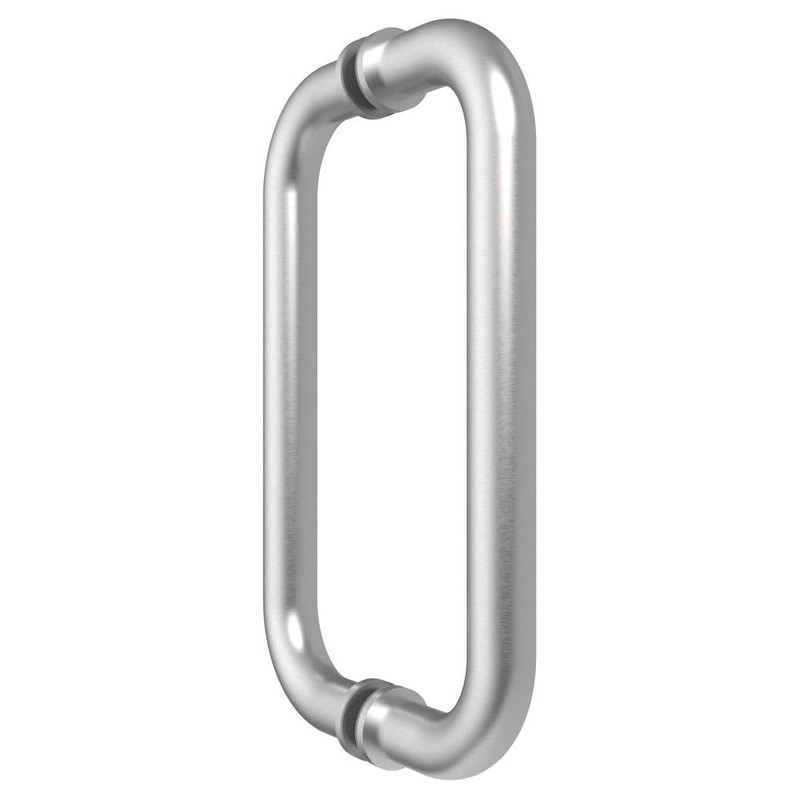 CRL 8" Brushed Stainless (BM Series) Tubular Back-to-Back Pull Handle