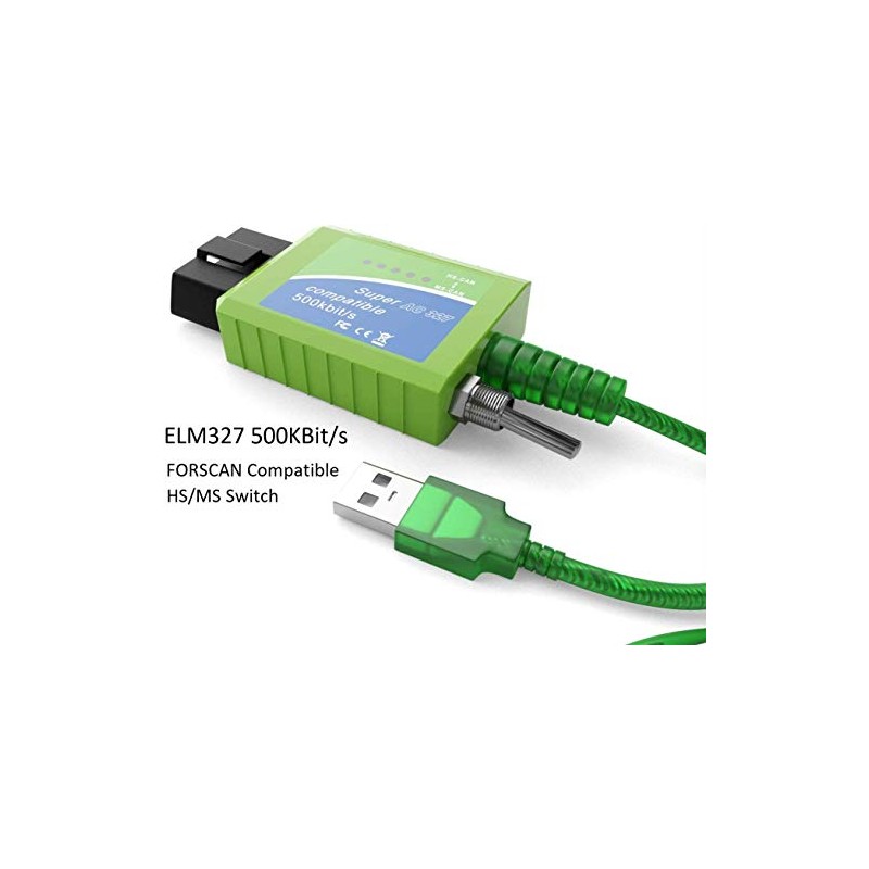 ULTRAOBD2 Forscan ELMconfig OBD2 USB Scanner with MS-CAN/HS-CAN Switch –