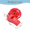 16 Packs Red Whistle with Lanyard, Loud Crisp Sound Plastic