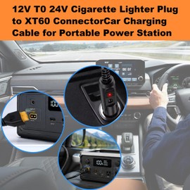 6.5FT XT60 Connector car Charger，for 757 Portable Power Station
