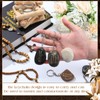 Yuntau 36 Pcs Memorial Stones Keychains River Stone Key Rings