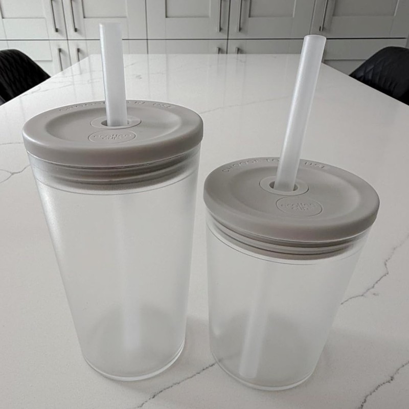 Ecoffee Cup Frio Reusable Cold Drink Cup with Straw –