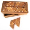 LOGOPLAY Tridomino Triomino Triomino Triangle Domino Tile Game Wooden Board