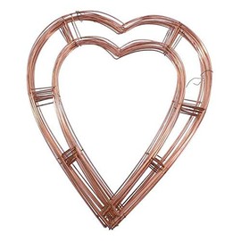 Wreath Heart Shaped Flat Wire Copper Frame - 12" - Choose Quantity (5)