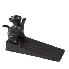 Notakia - Tapón para puerta de gato, de hierro fundido, rústico, resistente, bonito tope, decorativo para puerta, cuñas de metal clásico, para hogar, oficina, uso industrial comercial (gato, 1 unidad)