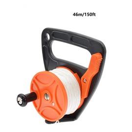 JT-HLM Scuba Dive Reel with Thumb Stopper High Visibility Line Diving Reel Finger Spool for Safety Diving Snorkeling (ORANGE)