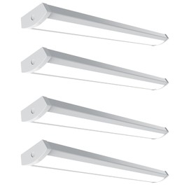 HYPERLITE 4FT LED Wraparound Light 6600LM, 60W/50W/40W, 4000K LED Shop Lights Surface Mounting，AC120V Led Ceiling Wraparound Light for Garage, Office Kitchen, Hallway, Fluorescent Replacement, 4P