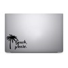 Beach, Please Decal Notebook Car Laptop 5.5" (Black)