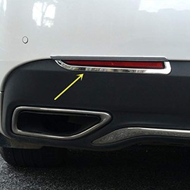 Ziwen New Chrome Rear Reflector Bezel Fog Light Cover Trim for Lincoln MKZ 2014-2020