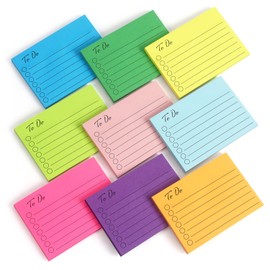 9 Pads to Do Lined Sticky Notes Self-Stick Note Pads with Line 3x4 Inch Adhesive Memo Sticky Notes Notepad