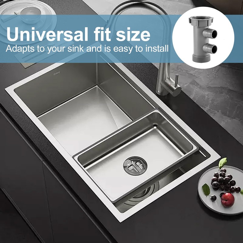 QruiLanTu1-1/2 Inch Dishwasher Kitchen Drain Pipe Hose Adapter, Kitchen Sink