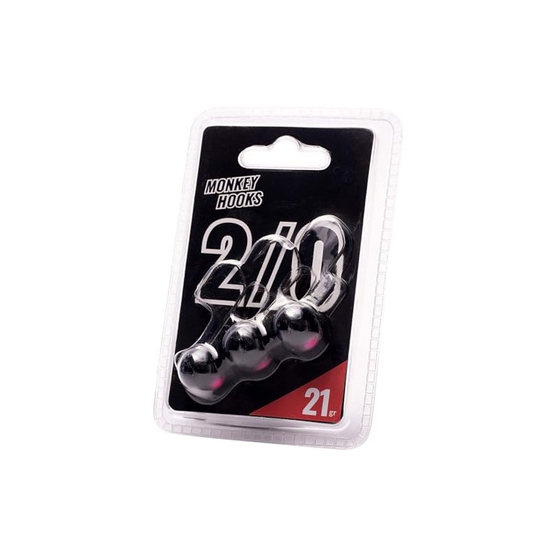 Monkey Lures Hook - 3 Jig Heads, Size/Weight/Colour: Size 2/0