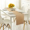 HCTX Jute Table Runner,30*200cm Hessian Roll, Burlap Fabric,Natural Rustic Table
