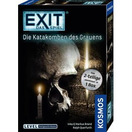 Kosmos 694289 - Exit - The Game - Die Katakomben des Grauens (The catacombs of horror), [German Language Product], 2-piece Adventure in 1 Box, Level: Advanced, Escape Room Game