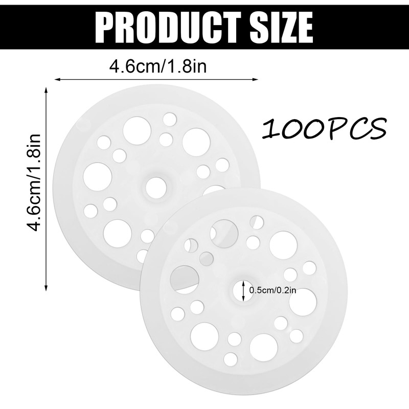 Pack of 100 Foam Panels Washers Plastic, Plastic Discs Insulation