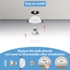 Doughelec 6 Recessed Spotlights GU10 Frame Aluminium White Swivelling Mounting