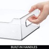 mDesign Wide Plastic Kitchen Storage Container Bins with Handles -Organization
