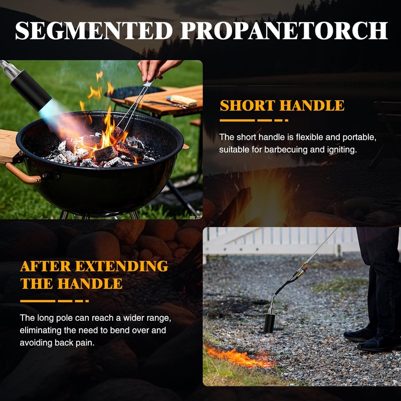 Propane Torch Weed Burner, 1,800,000 BTU Outdoor Weed Torch with