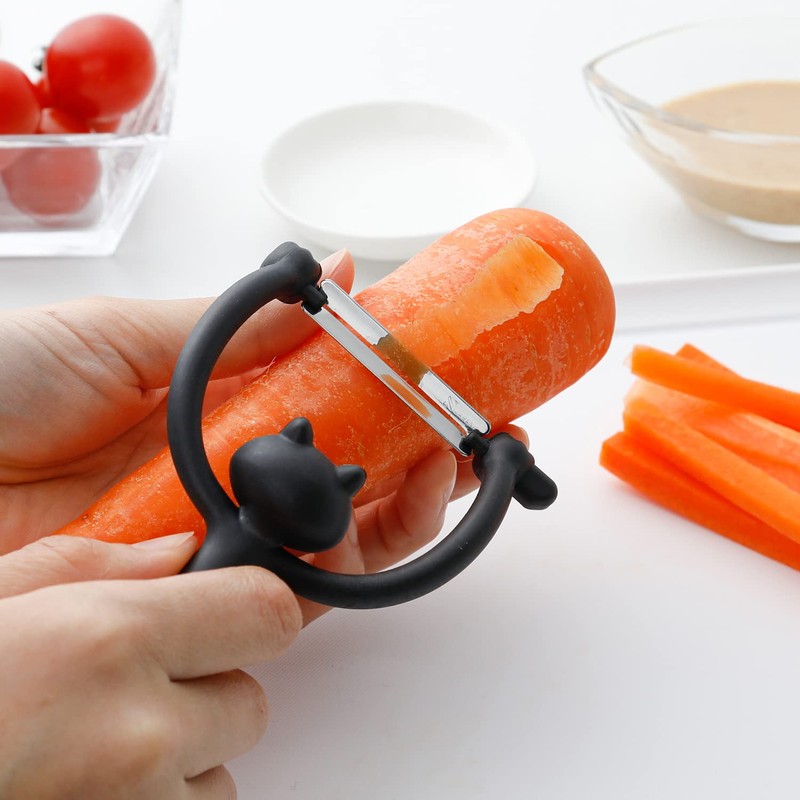 Astro 510-23 Black Black Cat Peeler, Made in Japan, Stainless