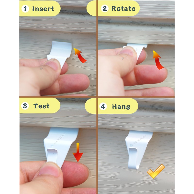 Vinyl Siding Hooks Hanger (White 10 Pack) | Vinyl Siding